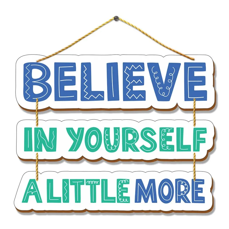 The Self-Belief Channel (Blue, Green)- MDF Wall Accents media 4