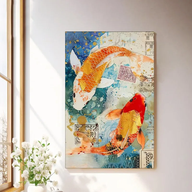 Koi Reverie Wall Art Without Frame media 2
