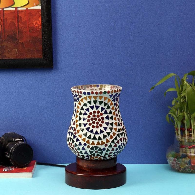 Tumbler Mosaic Glass Table Lamp - Multicolor media 3