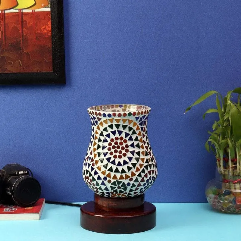 Tumbler Mosaic Glass Table Lamp - Multicolor media 3