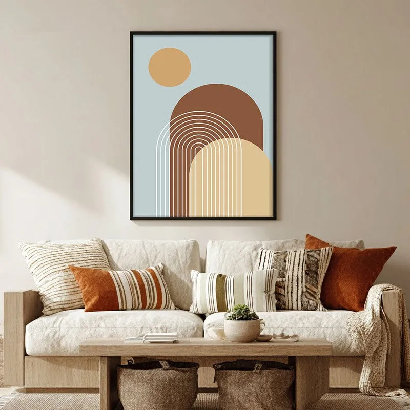 Rhythm Lines Canvas Wall Painting With Black Frame media 5