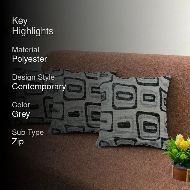 Squarecraft Cushion Cover (Grey) - Set Of Three media 2