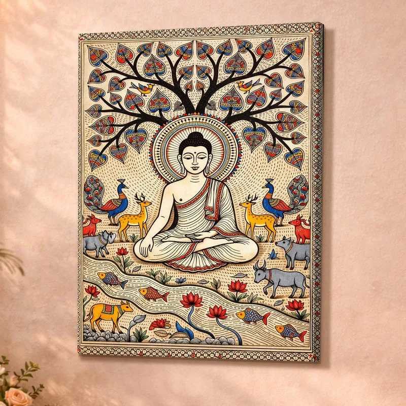 Serenity Buddha Canvas Wall Art & Paintings media 4