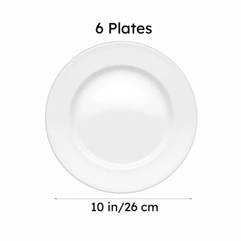 Coastal Cottage Handpainted Ceramic Dinner Plate - Set Of Six media 5