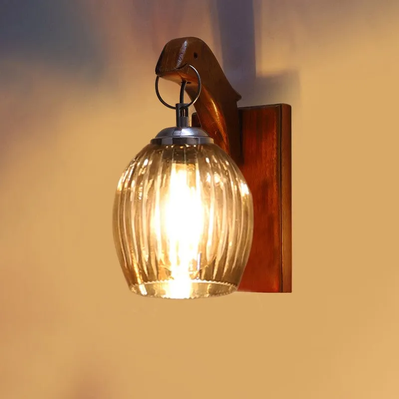 Warm Amber Decorative Glass Wall Lamp media 8