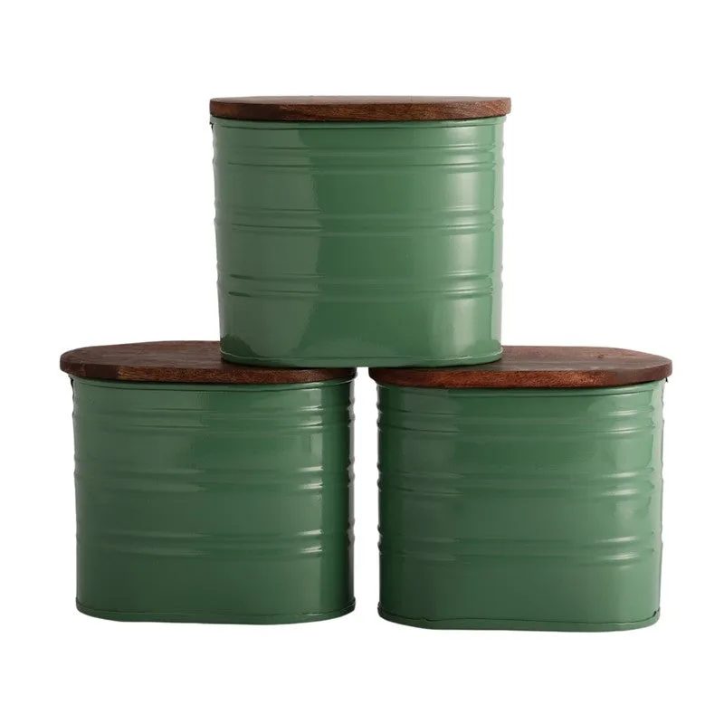 Pantry Pal Containers With Lid (Green,1000 mL Each) - Set Of Three media 7