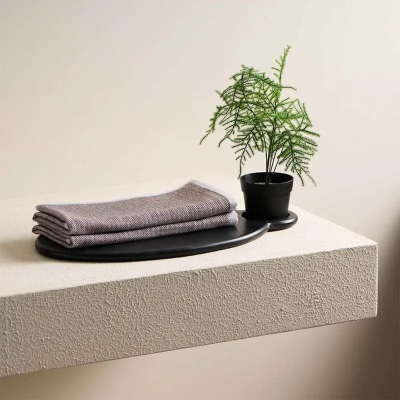 Pure Eartha Bamboo Hand Towel (Grey) - Set Of Two media 1
