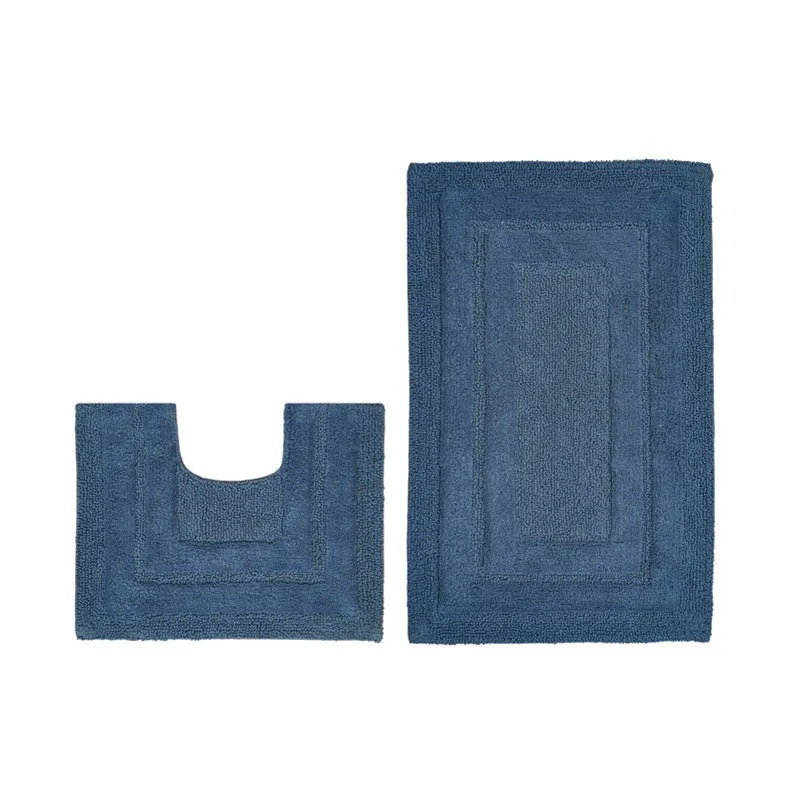 Aqualoom Anti skid Bath Mat (Blue) - Set Of Two media 4