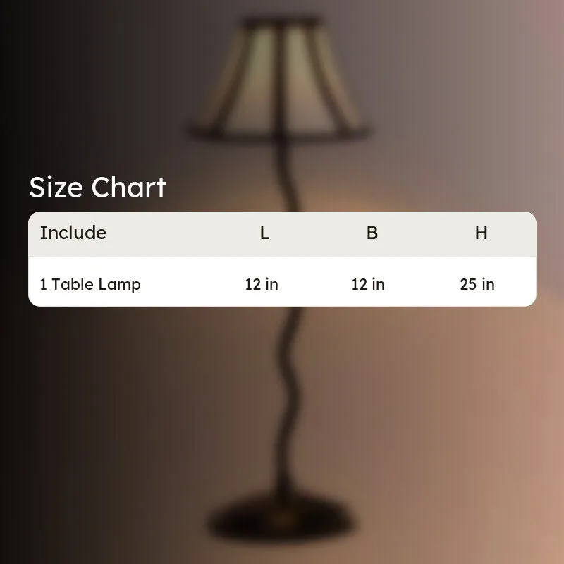 Amberal Cotton Table Lamp With Iron Base - White media 8