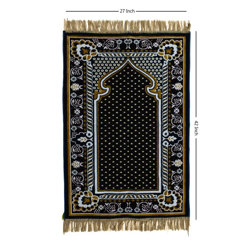 Sajdelle Velvet prayer Mat - Grey,Blue media 6