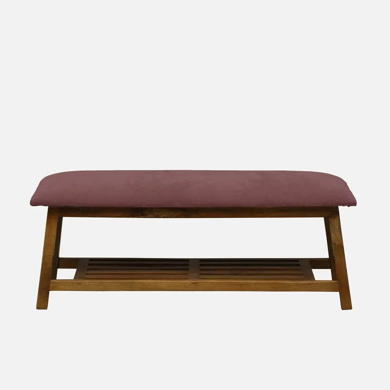 Grid Mango Wood Shoe Rack - Pink media 3