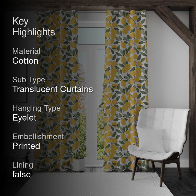 Erica Floral Print Translucent Curtain media 2