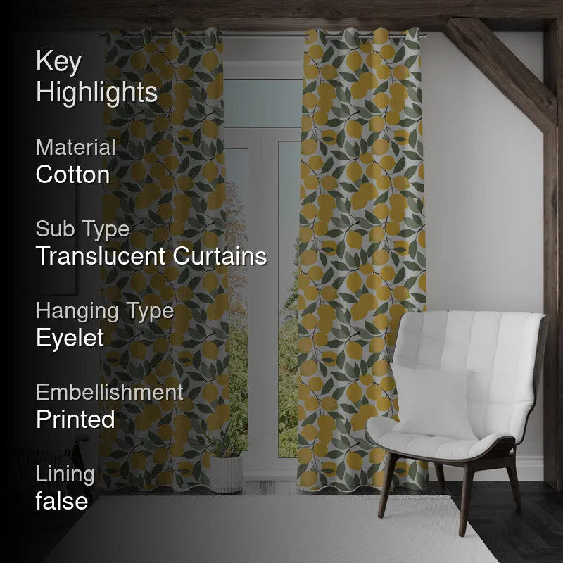 Erica Floral Print Translucent Curtain media 2