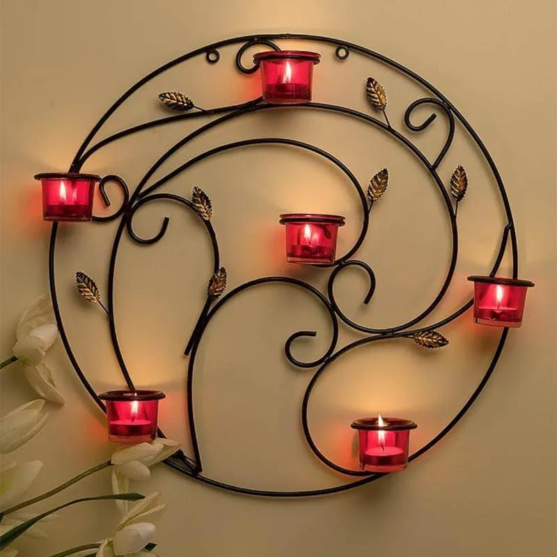 Spiral Twig Candle Holder - Red media 1