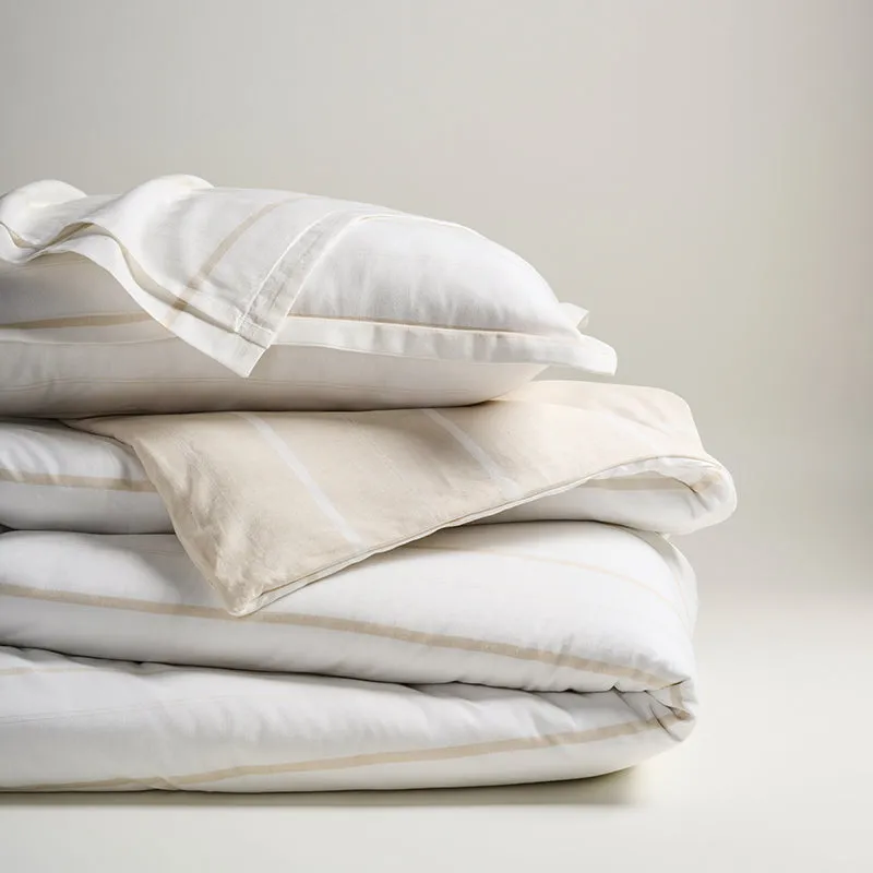 Almond Whisper Chambray Duvet Cover media 4