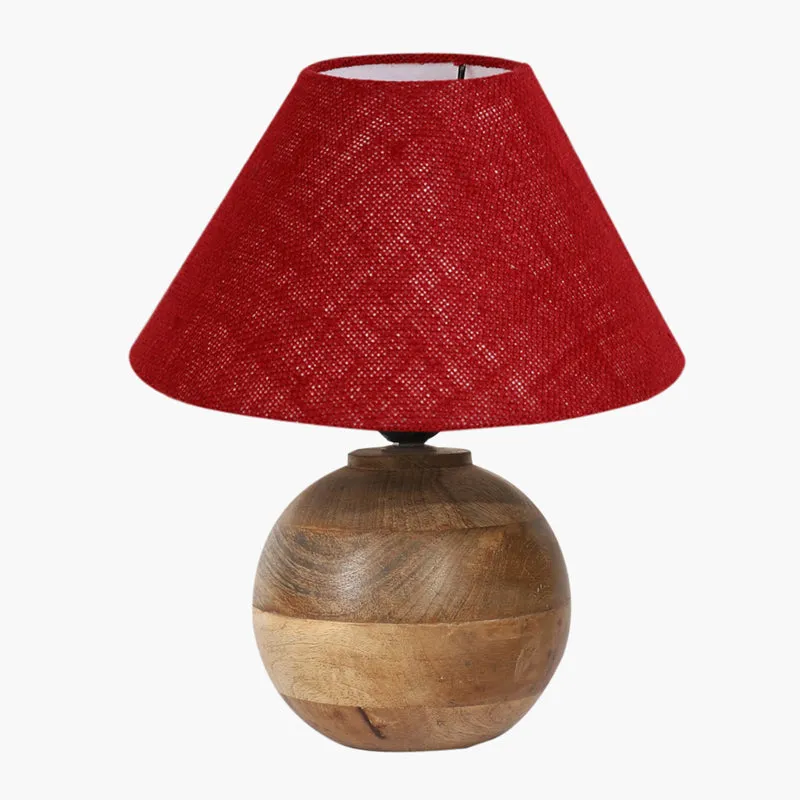 Sienna II Orb Jute Table Lamp - Maroon,Brown media 6