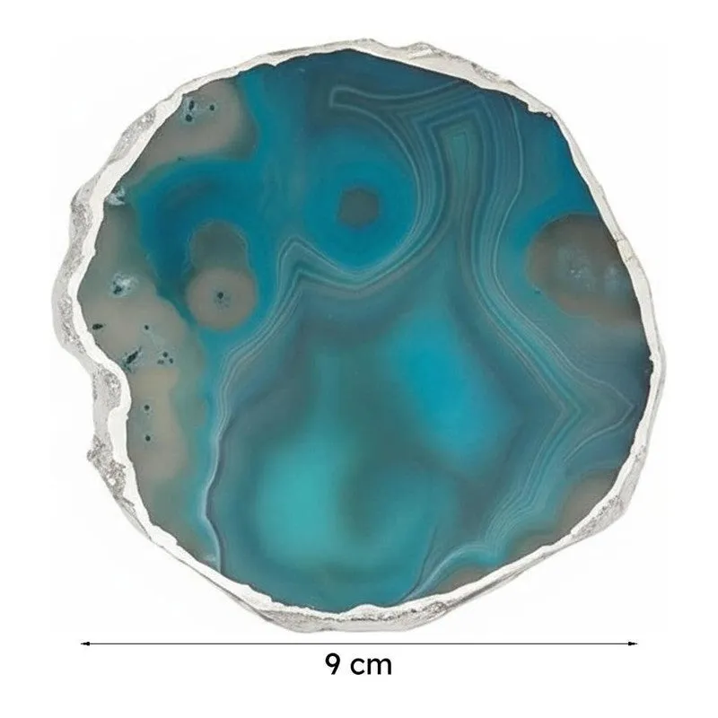Vesto Brazilian Agate Coaster (Turquoise) - Set Of Four media 7