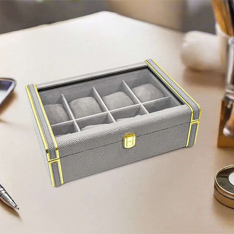 Tisquo II Faux Leather Watch Organizer - Grey media 1