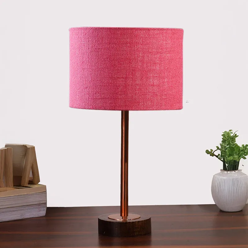 Sienna I Rodin Wooden Table Lamp - Pink,Copper,Brown media 3