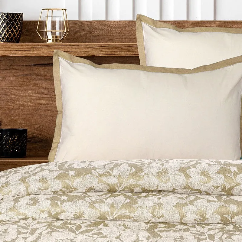 Blossom Breeze Cotton Bedsheet (Beige) - 224 TC media 4