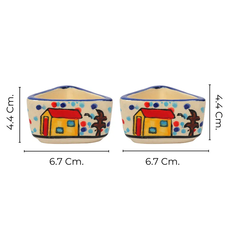 Whimsy Cottage Ceramic Dip Bowl (80 mL Each) - Set Of Two media 8
