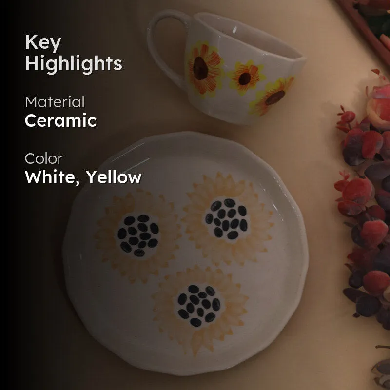 Sunflower Cup & Snack Plate - Two Piece Set media 2