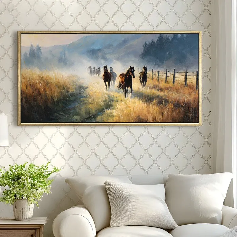 Wildrun Canvas Wall Painting With Frame media 4