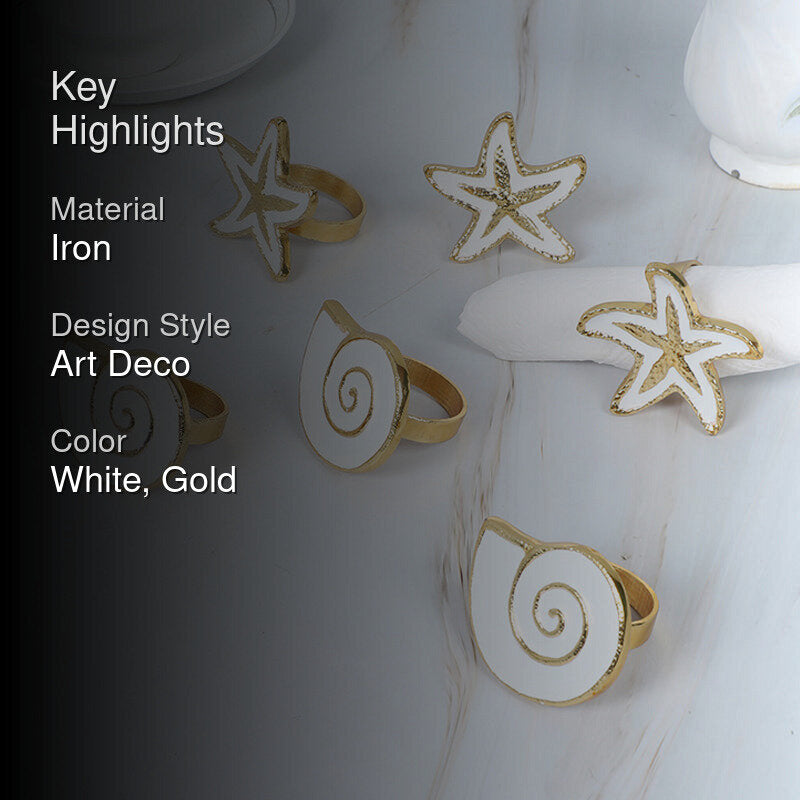 Star & Spiral Napkin Ring - Set Of Six media 2