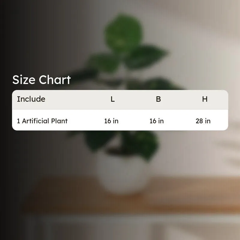 Faux Lush Pothos Plant With Black Plastic Pot - 2.3 Feet media 9