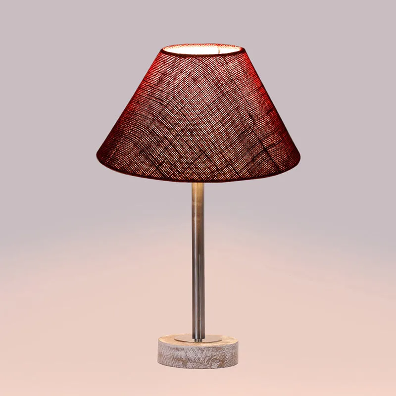 Sienna II Rodin Wooden Table Lamp - Maroon,Silver,White media 5