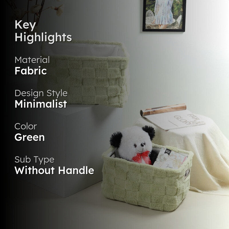UrbanNest Fabric Storage Basket (Green) - Set of Two media 2