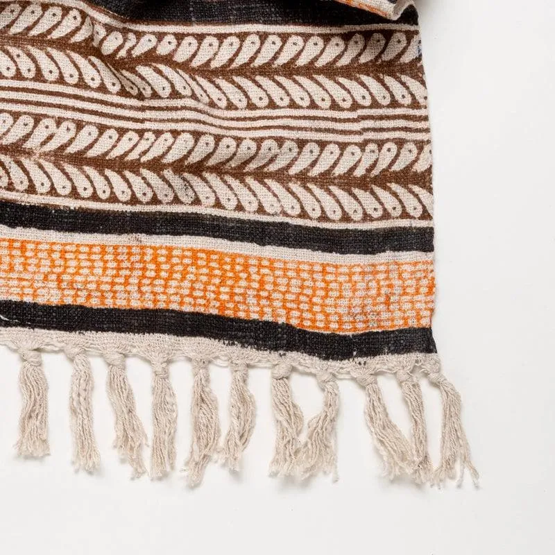 Striped Out Handblock Printed Throw media 5