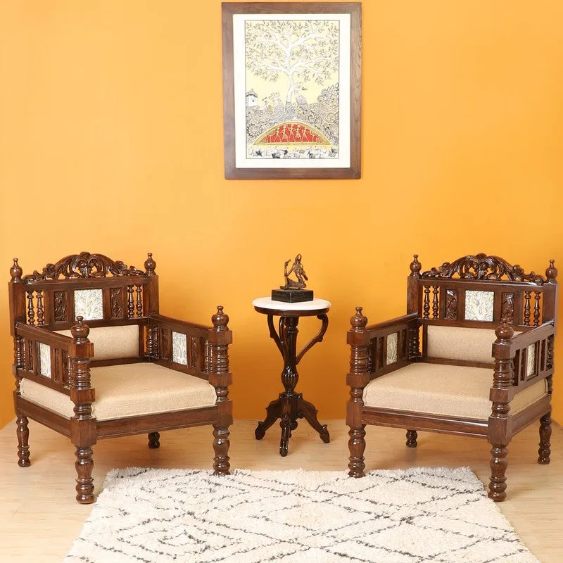 Sultan Teak Wood Accent Chair media 8