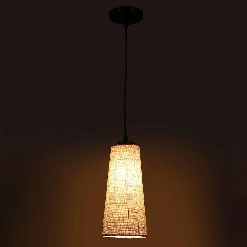 Solarae Metal & Cotton Ceiling Lamp - Grey media 7