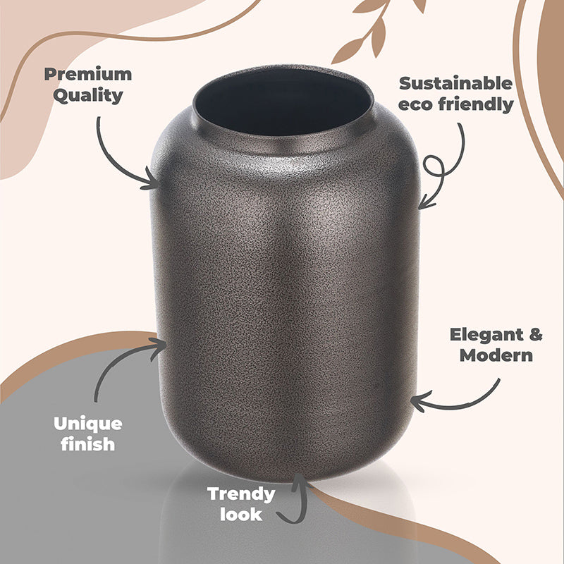 Alexis Metal Vase - Grey media 5