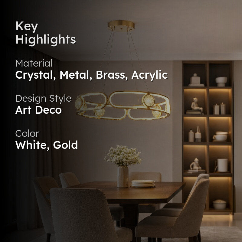 Celestial Loops Metal LED Ceiling Lamp media 2
