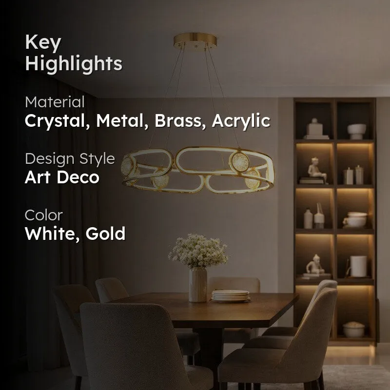 Celestial Loops Metal LED Ceiling Lamp media 2