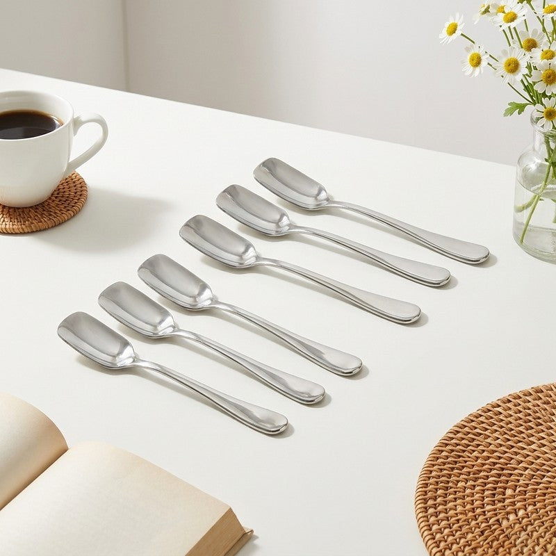 Baguette Stainless Steel Ice Cream Spoon - Set of Six
