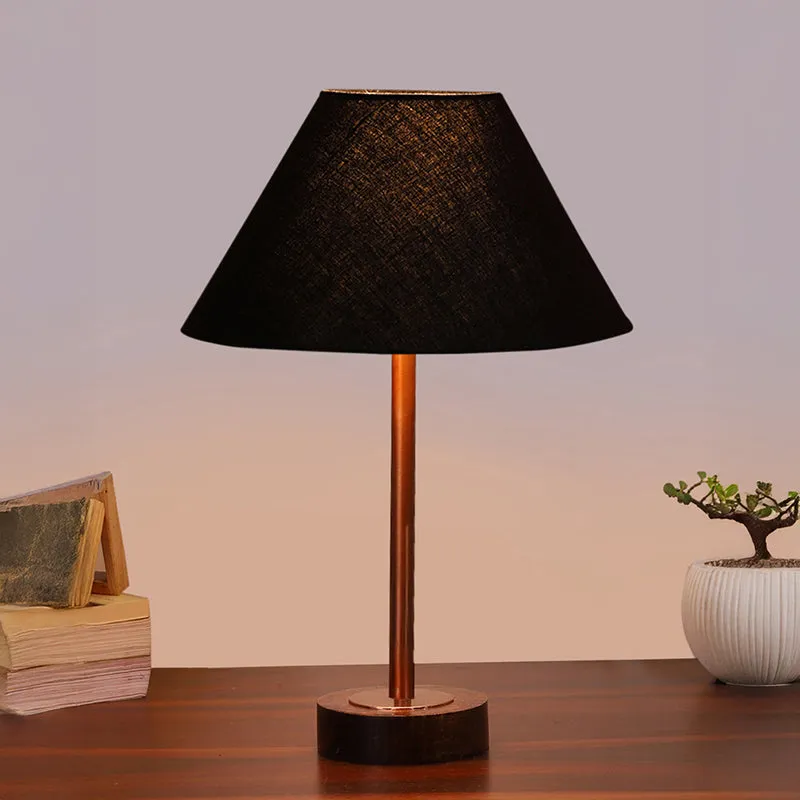 Cotin II Rodin Wooden Table Lamp - Black,Copper,Brown media 2