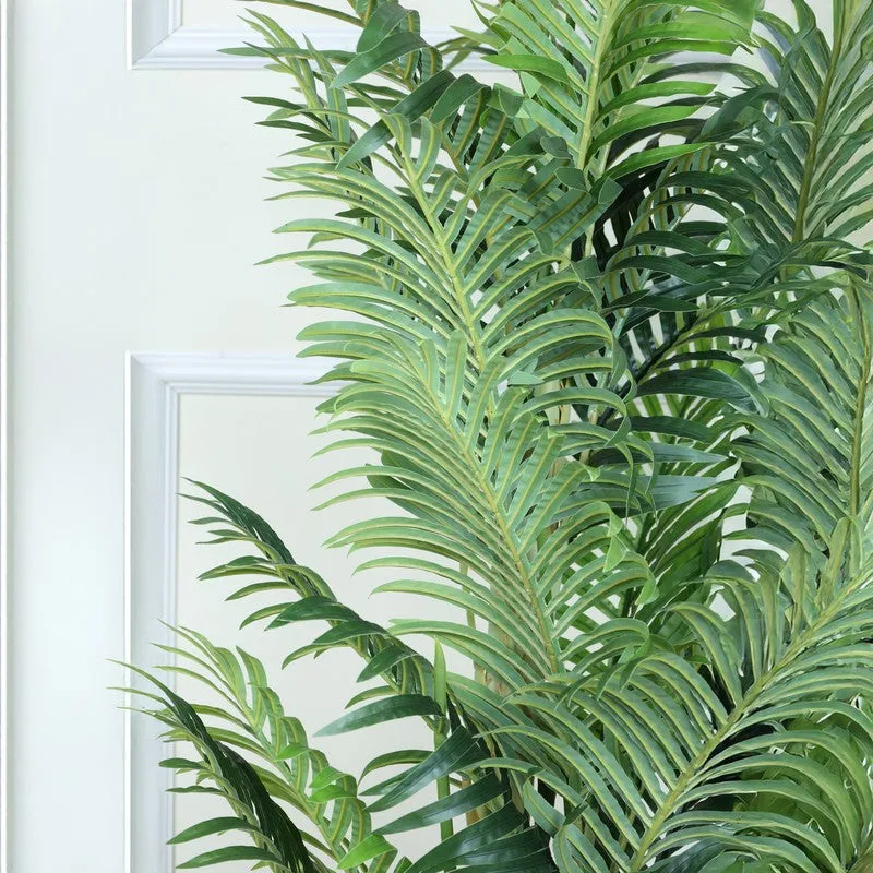 Artificial Arica Palm Plant With Black Fiber Pot - 5.2 Feet media 5