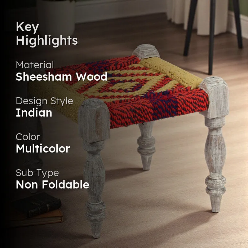 Javex Sheesham Wooden Bench - Multicolor media 2