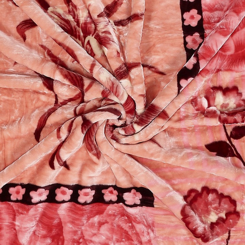 Monte Carlo Crimson Dreamscape Blanket (Maroon,Pink) - 852 GSM media 6
