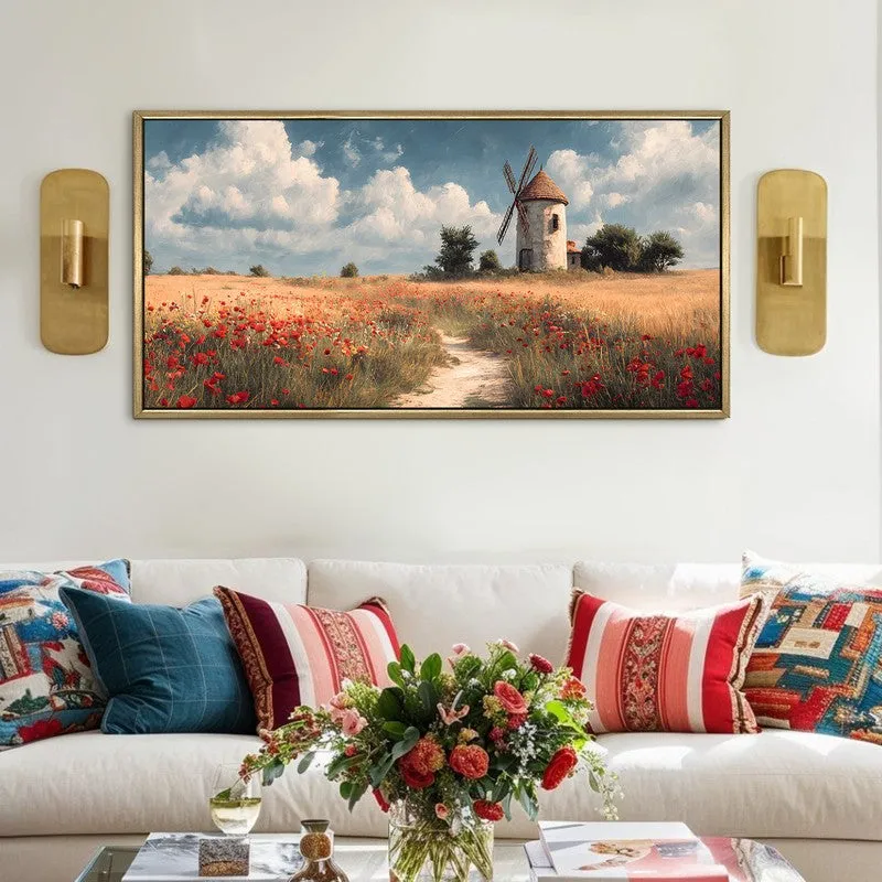 Prairie Calm Canvas Wall Painting With Frame media 1