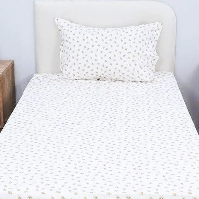 Marisol Printed Cotton Bedsheet (Yellow) - 180 TC media 4