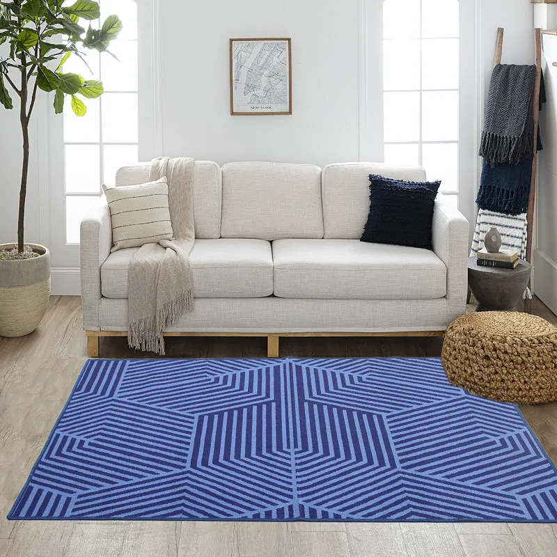 Hexagonal Matrix Anti-Skid Carpet - Blue media 3