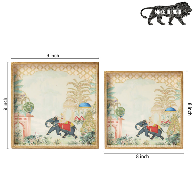 Royal Haathis Square Serving Tray - Set Of Two media 9