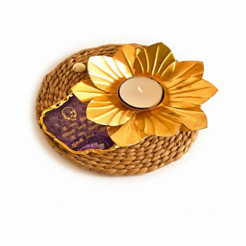 Anvaya Tea Light Candle Holder - Purple media 5