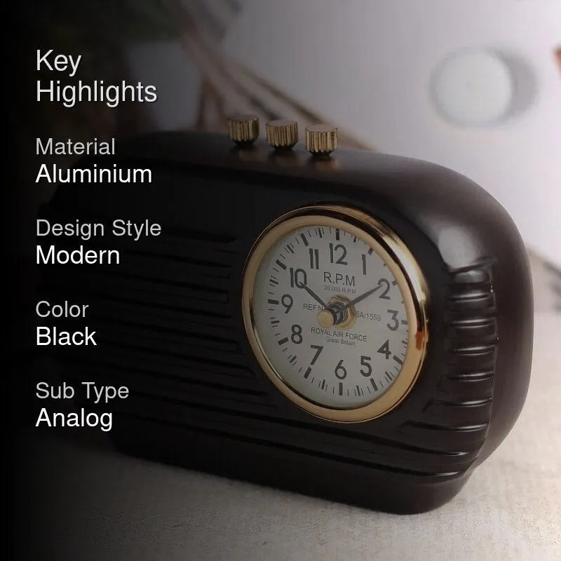 Vintage Radio Roll Table Clock media 2