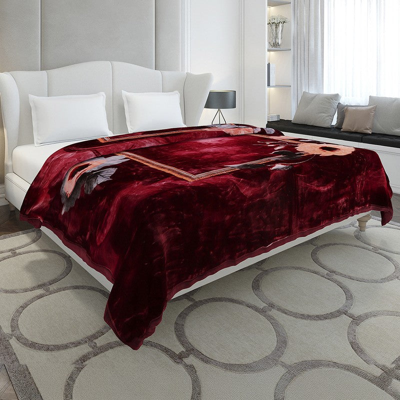 Monte Carlo Crimson Whisper Blanket (Red) - 947 GSM
