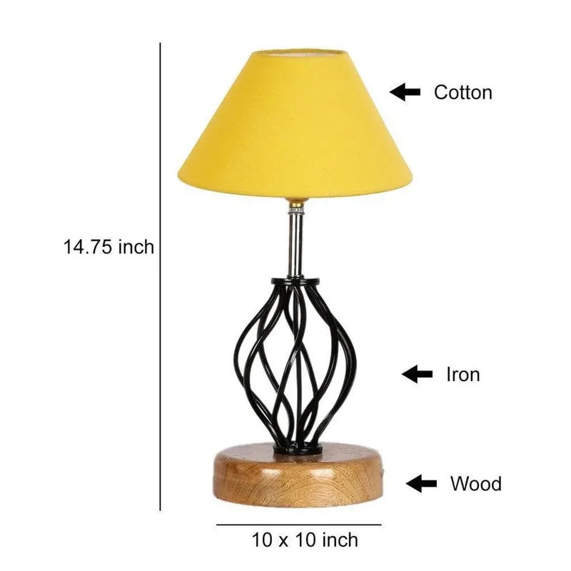 Georgia Fabric Table Lamp - Yellow,Black media 7